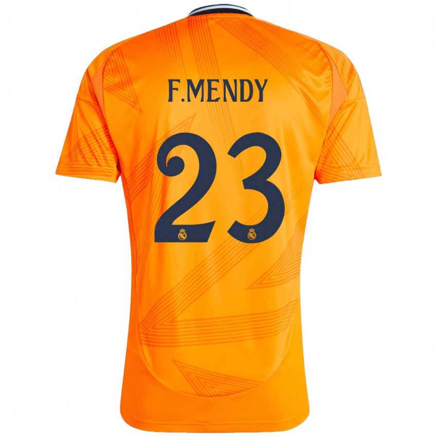 Niño Camiseta Ferland Mendy #23 Naranja 2ª Equipación 2024/25 La Camisa Argentina