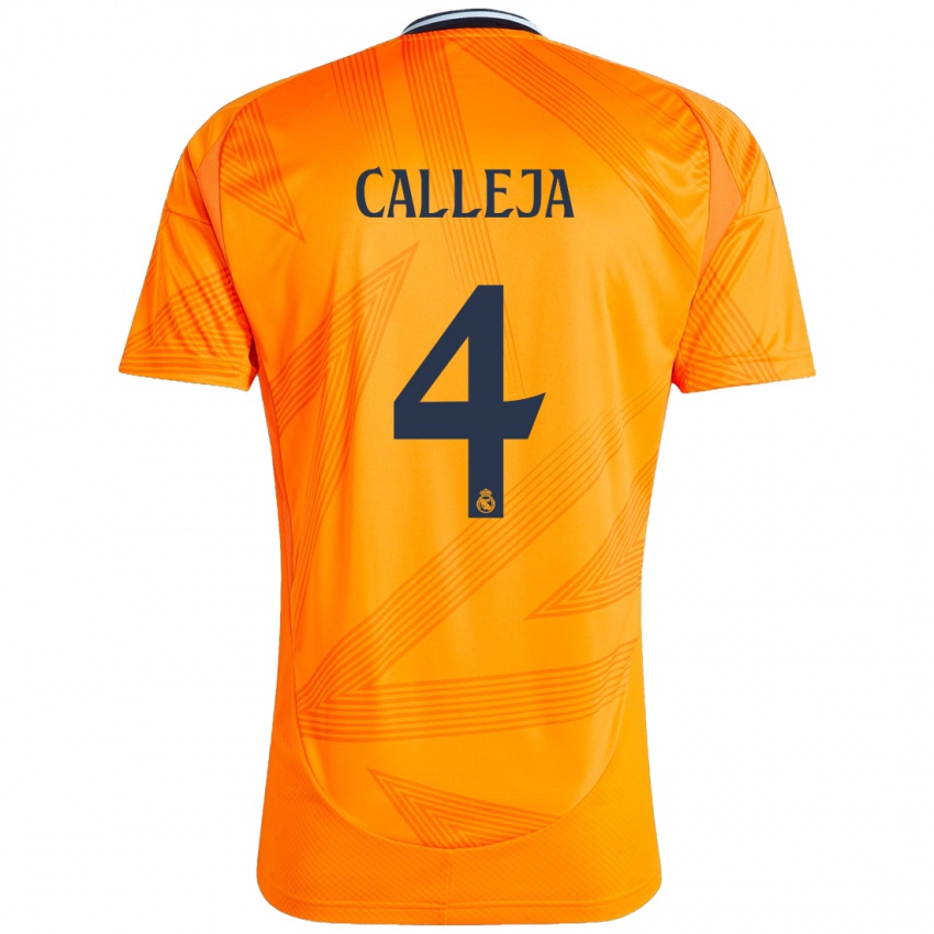 Niño Camiseta Jaime Calleja #4 Naranja 2ª Equipación 2024/25 La Camisa Argentina