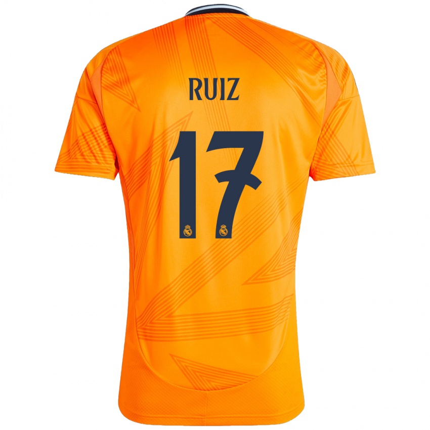 Niño Camiseta David Ruiz #17 Naranja 2ª Equipación 2024/25 La Camisa Argentina