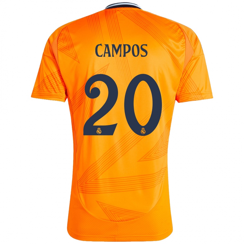 Niño Camiseta Andrés Campos #20 Naranja 2ª Equipación 2024/25 La Camisa Argentina