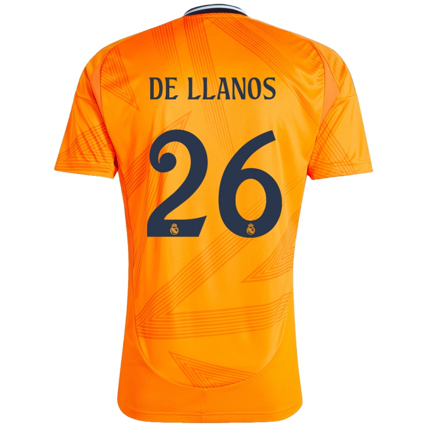 Niño Camiseta Hugo De Llanos #26 Naranja 2ª Equipación 2024/25 La Camisa Argentina