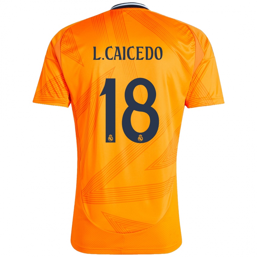 Niño Camiseta Linda Caicedo #18 Naranja 2ª Equipación 2024/25 La Camisa Argentina