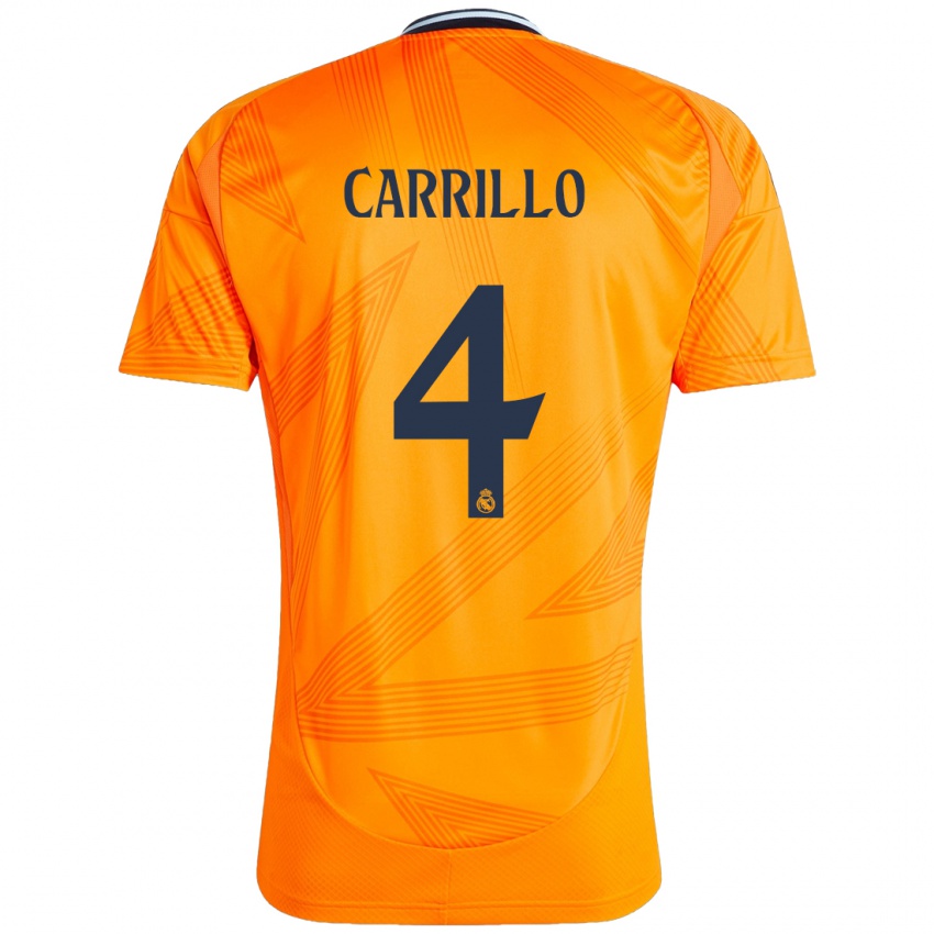 Niño Camiseta Alvaro Carrillo #4 Naranja 2ª Equipación 2024/25 La Camisa Argentina