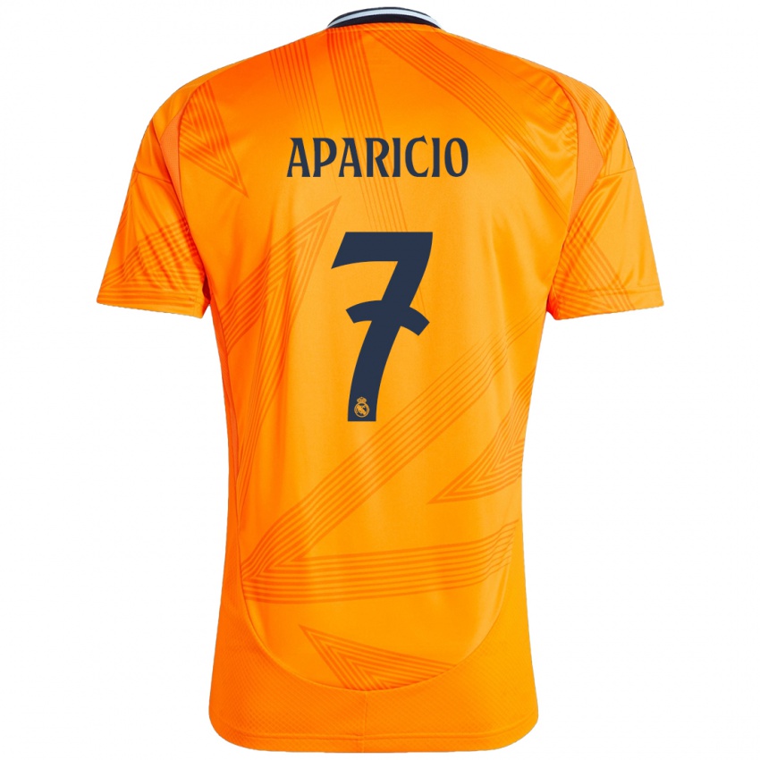 Niño Camiseta Esteban Aparicio #7 Naranja 2ª Equipación 2024/25 La Camisa Argentina