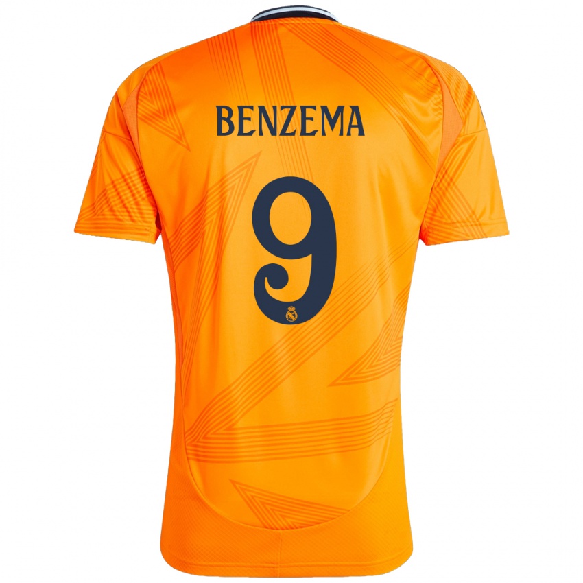 Niño Camiseta Karim Benzema #9 Naranja 2ª Equipación 2024/25 La Camisa Argentina