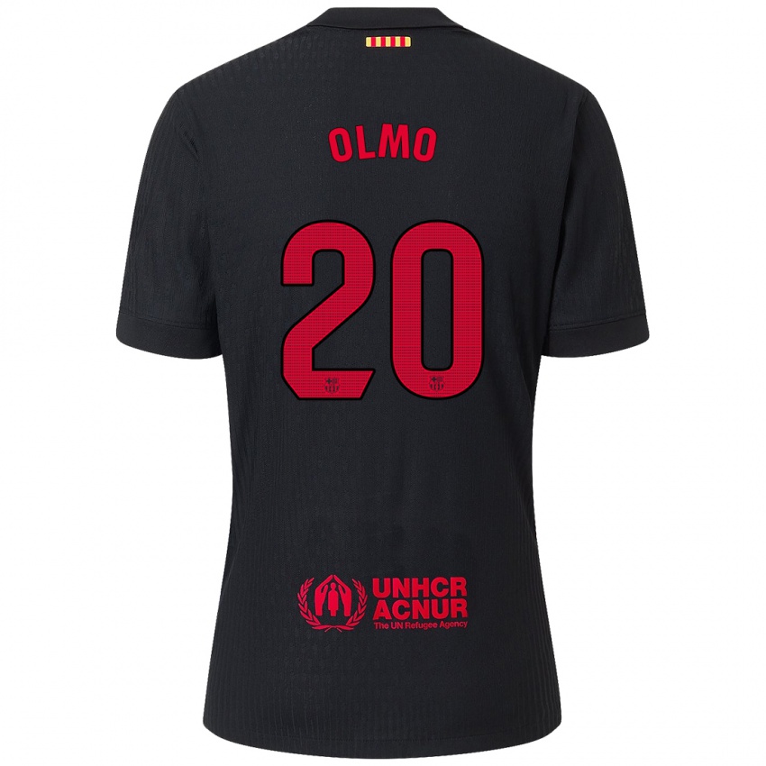 Niño Camiseta Dani Olmo #20 Negro Rojo 2ª Equipación 2024/25 La Camisa Argentina