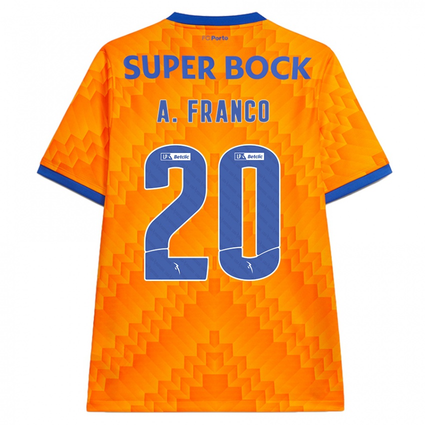 Niño Camiseta André Franco #20 Naranja 2ª Equipación 2024/25 La Camisa Argentina