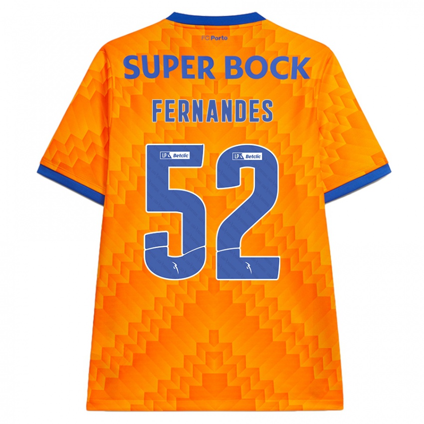 Niño Camiseta Martim Fernandes #52 Naranja 2ª Equipación 2024/25 La Camisa Argentina