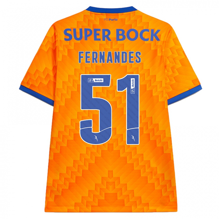 Niño Camiseta Diogo Fernandes #51 Naranja 2ª Equipación 2024/25 La Camisa Argentina