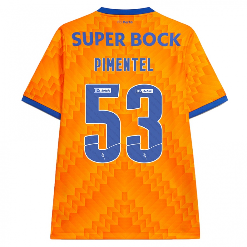 Niño Camiseta Eric Pimentel #53 Naranja 2ª Equipación 2024/25 La Camisa Argentina