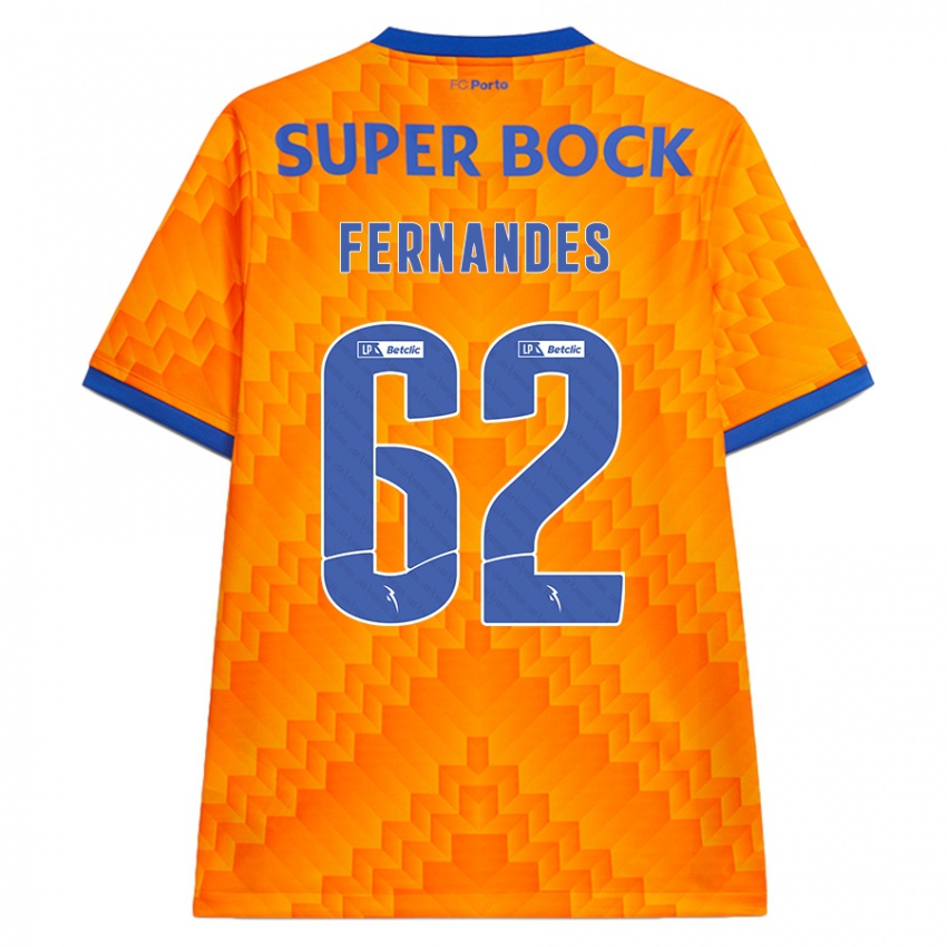 Niño Camiseta Rodrigo Fernandes #62 Naranja 2ª Equipación 2024/25 La Camisa Argentina