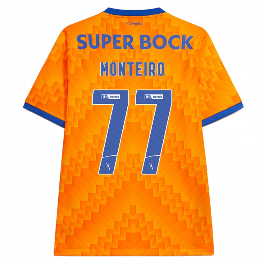 Niño Camiseta Rui Monteiro #77 Naranja 2ª Equipación 2024/25 La Camisa Argentina