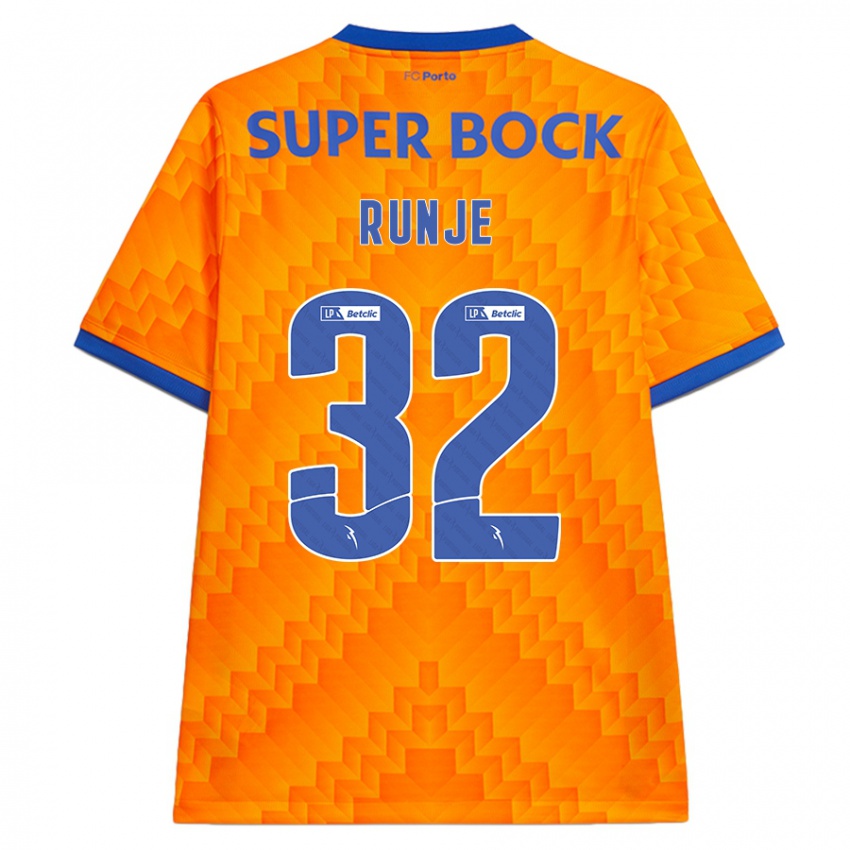 Niño Camiseta Roko Runje #32 Naranja 2ª Equipación 2024/25 La Camisa Argentina