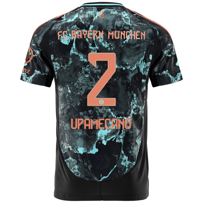 Niño Camiseta Dayot Upamecano #2 Negro 2ª Equipación 2024/25 La Camisa Argentina