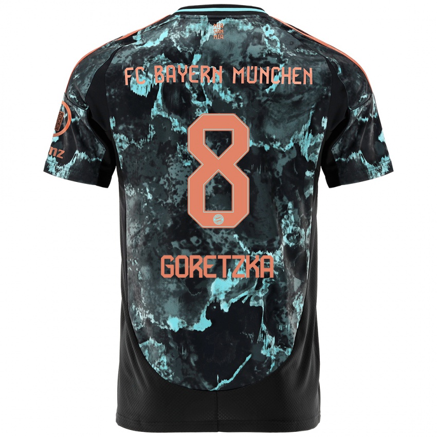 Niño Camiseta Leon Goretzka #8 Negro 2ª Equipación 2024/25 La Camisa Argentina