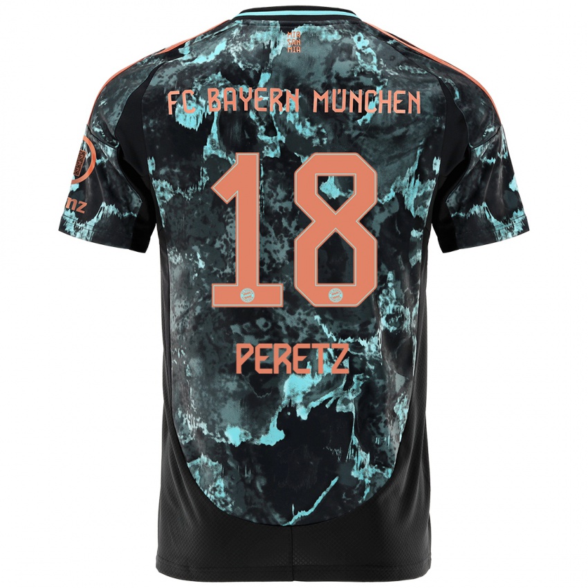 Niño Camiseta Daniel Peretz #18 Negro 2ª Equipación 2024/25 La Camisa Argentina