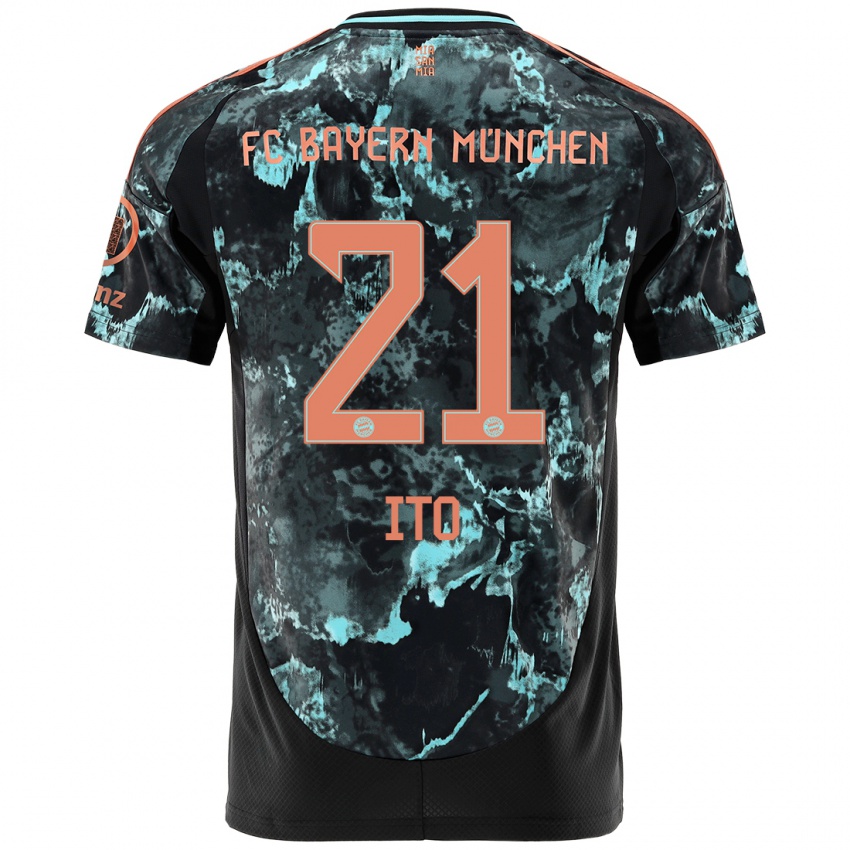 Niño Camiseta Hiroki Ito #21 Negro 2ª Equipación 2024/25 La Camisa Argentina