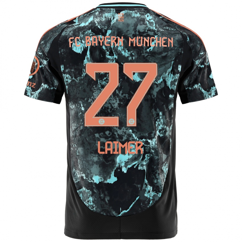 Niño Camiseta Konrad Laimer #27 Negro 2ª Equipación 2024/25 La Camisa Argentina