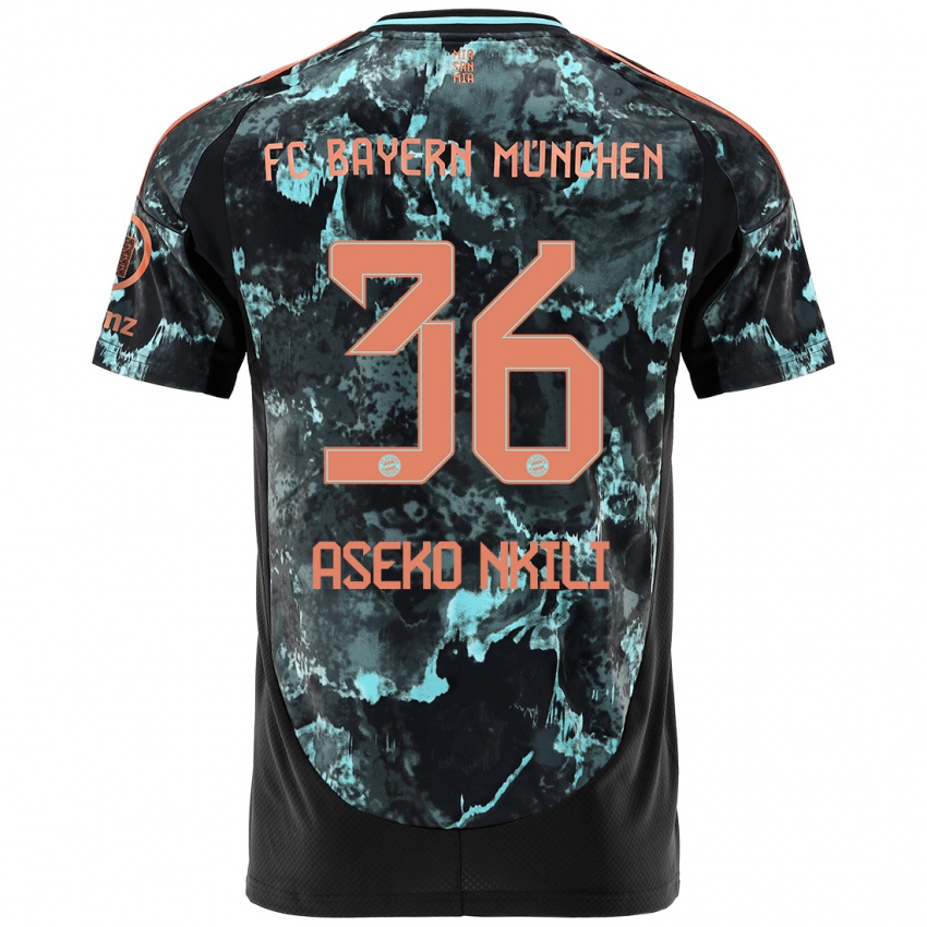 Niño Camiseta Noel Aseko Nkili #36 Negro 2ª Equipación 2024/25 La Camisa Argentina