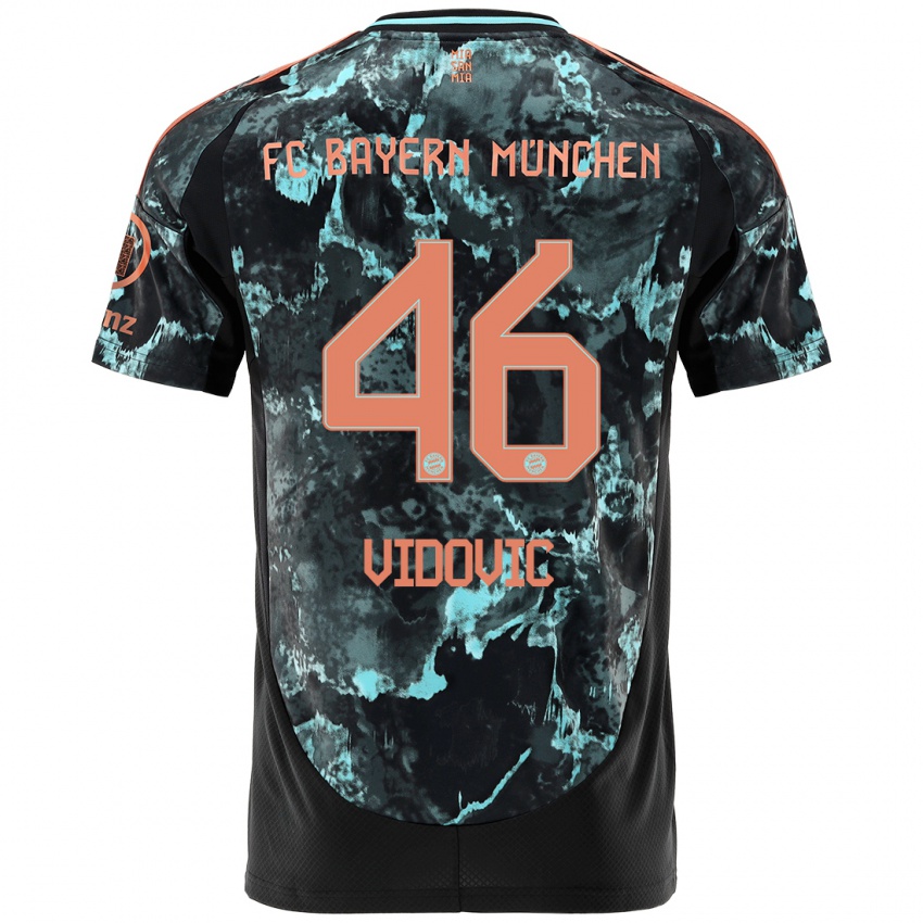 Niño Camiseta Gabriel Vidovic #46 Negro 2ª Equipación 2024/25 La Camisa Argentina