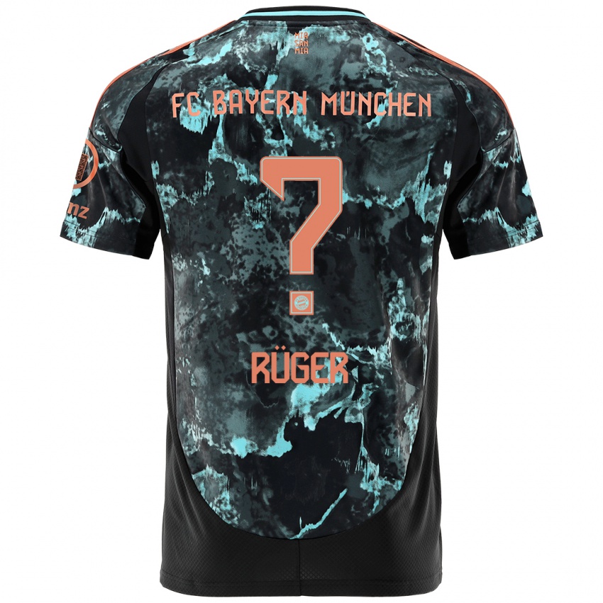 Niño Camiseta Kurt Rüger #0 Negro 2ª Equipación 2024/25 La Camisa Argentina