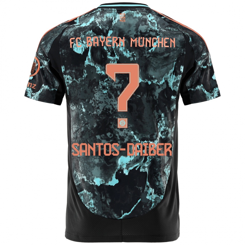 Niño Camiseta David Santos-Daiber #0 Negro 2ª Equipación 2024/25 La Camisa Argentina