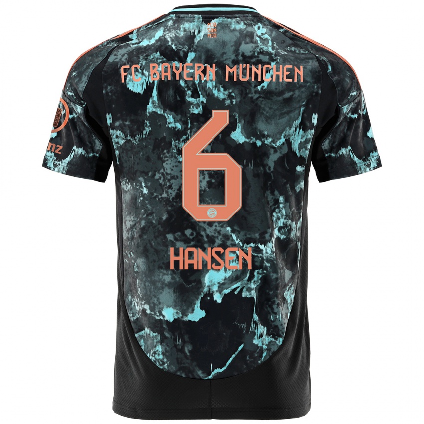 Niño Camiseta Tuva Hansen #6 Negro 2ª Equipación 2024/25 La Camisa Argentina