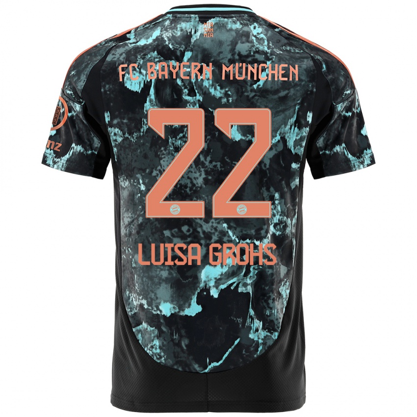 Niño Camiseta Maria Luisa Grohs #22 Negro 2ª Equipación 2024/25 La Camisa Argentina