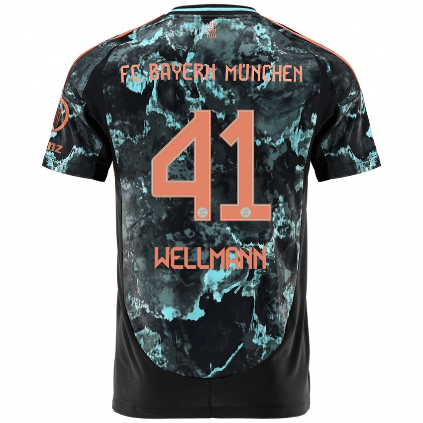 Niño Camiseta Anna Wellmann #41 Negro 2ª Equipación 2024/25 La Camisa Argentina