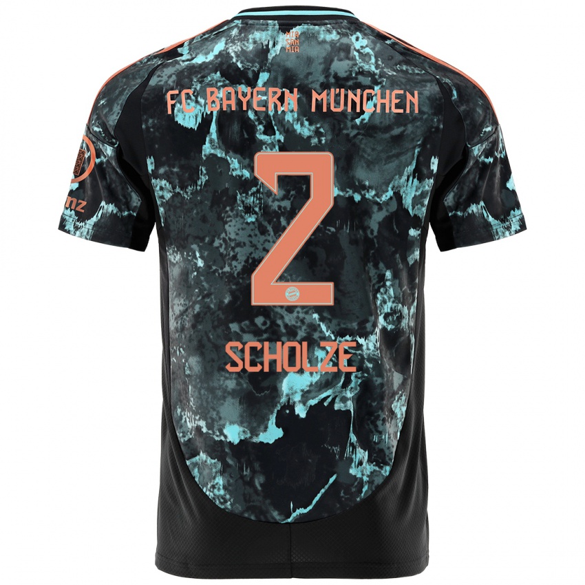 Niño Camiseta Max Scholze #2 Negro 2ª Equipación 2024/25 La Camisa Argentina