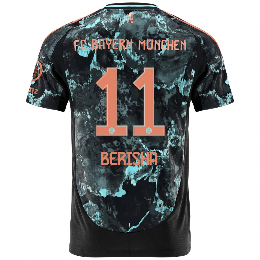 Niño Camiseta Dion Berisha #11 Negro 2ª Equipación 2024/25 La Camisa Argentina