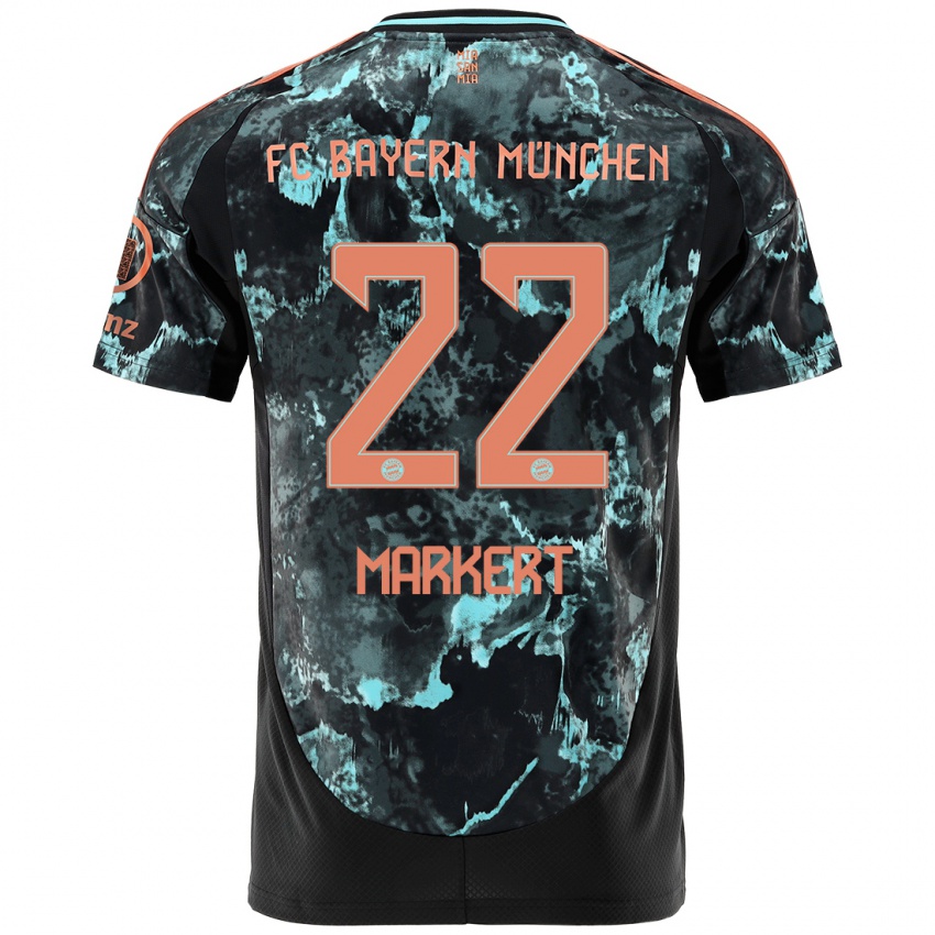 Niño Camiseta Leon Markert #22 Negro 2ª Equipación 2024/25 La Camisa Argentina