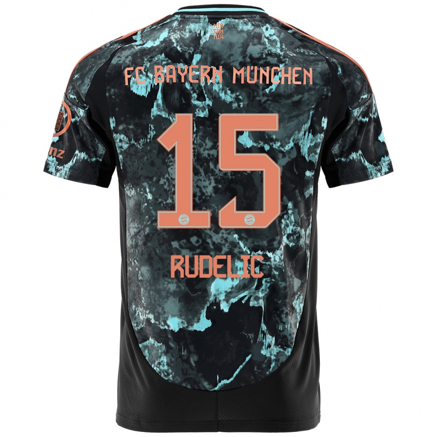 Niño Camiseta Ivana Rudelic #15 Negro 2ª Equipación 2024/25 La Camisa Argentina