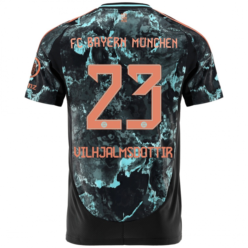 Niño Camiseta Karolina Lea Vilhjalmsdottir #23 Negro 2ª Equipación 2024/25 La Camisa Argentina