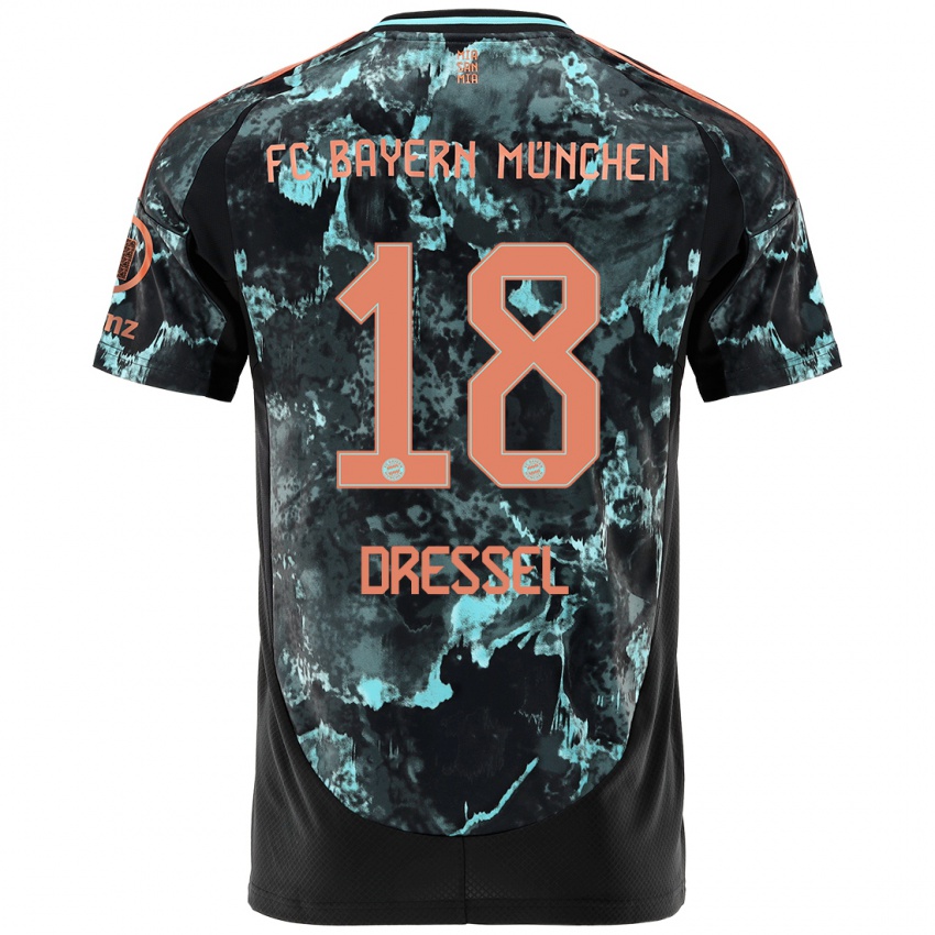 Niño Camiseta Timon Dressel #18 Negro 2ª Equipación 2024/25 La Camisa Argentina