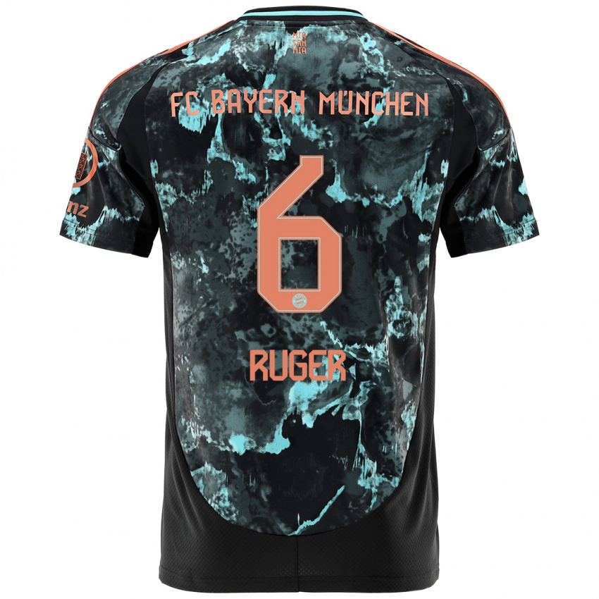 Niño Camiseta Kurt Ruger #6 Negro 2ª Equipación 2024/25 La Camisa Argentina