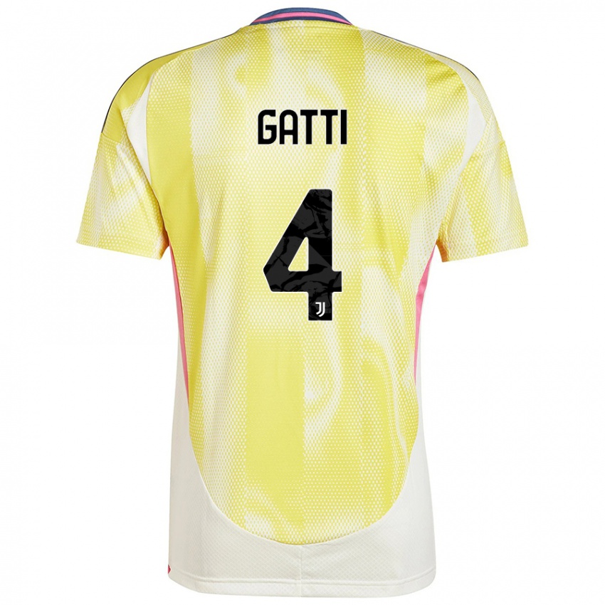 Niño Camiseta Federico Gatti #4 Amarillo Solar 2ª Equipación 2024/25 La Camisa Argentina