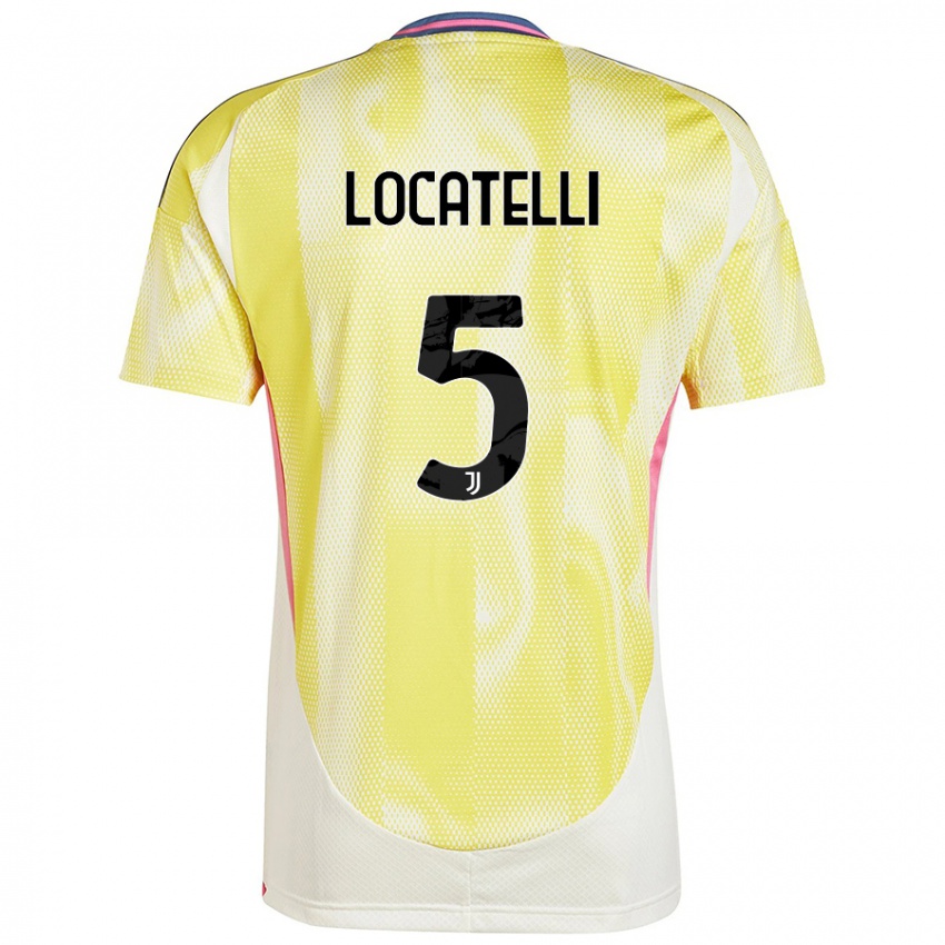 Niño Camiseta Manuel Locatelli #5 Amarillo Solar 2ª Equipación 2024/25 La Camisa Argentina