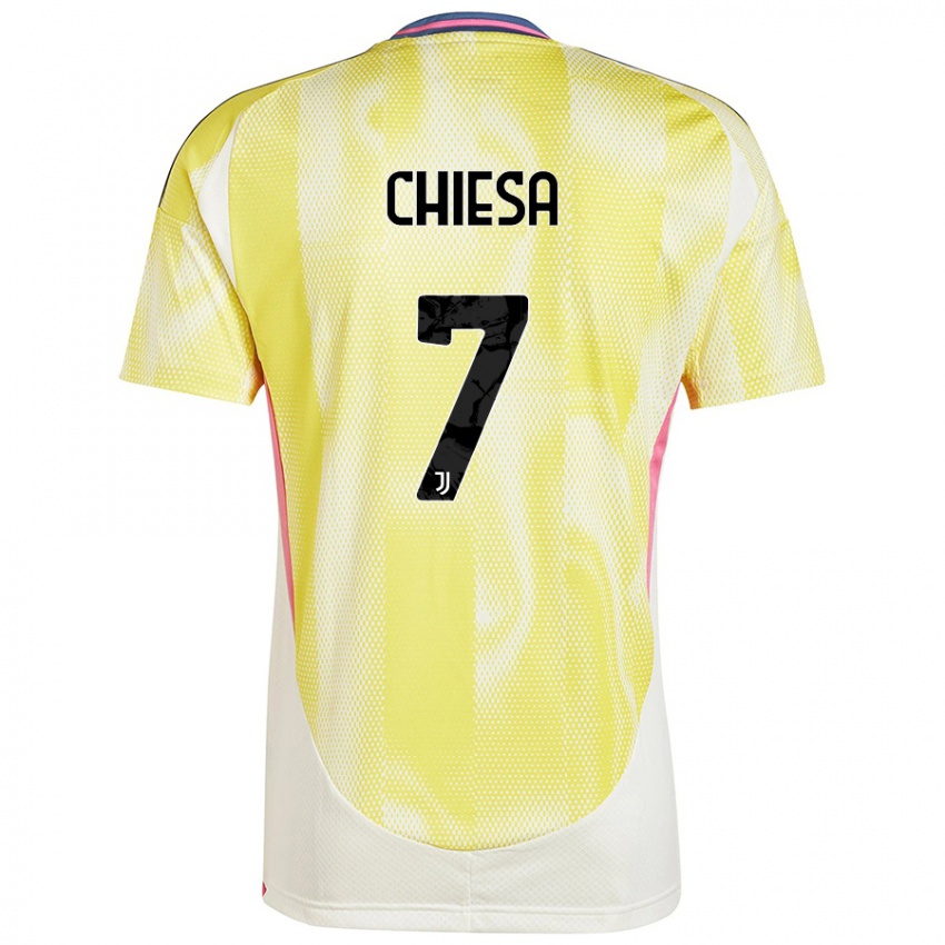 Niño Camiseta Federico Chiesa #7 Amarillo Solar 2ª Equipación 2024/25 La Camisa Argentina