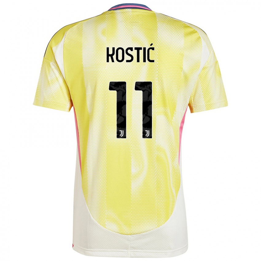 Niño Camiseta Filip Kostic #11 Amarillo Solar 2ª Equipación 2024/25 La Camisa Argentina