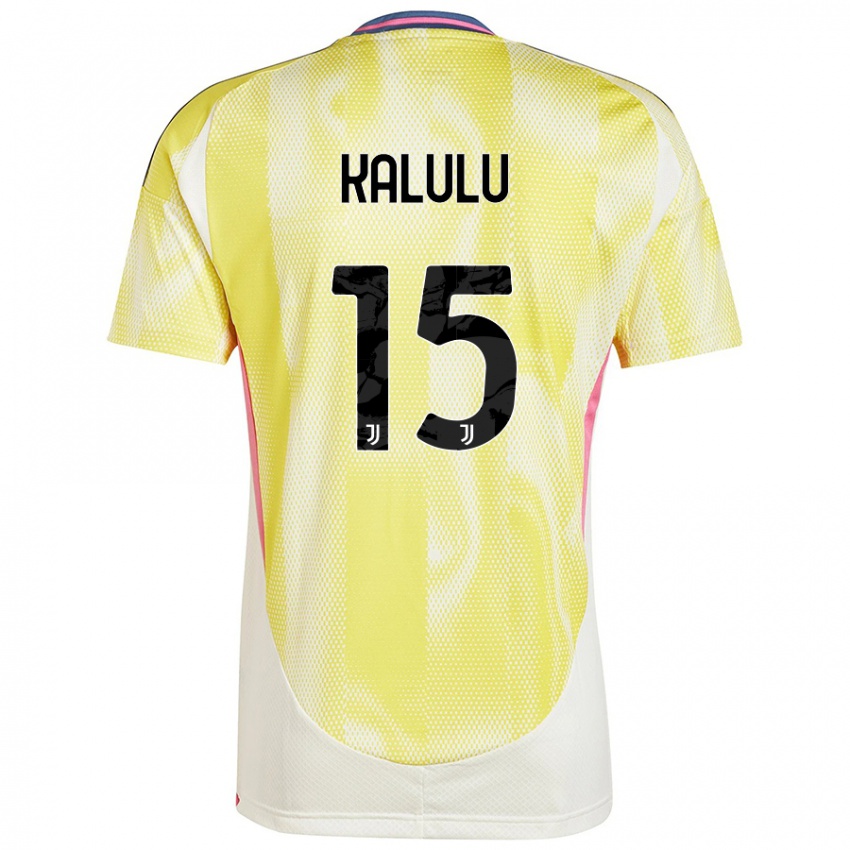 Niño Camiseta Pierre Kalulu #15 Amarillo Solar 2ª Equipación 2024/25 La Camisa Argentina