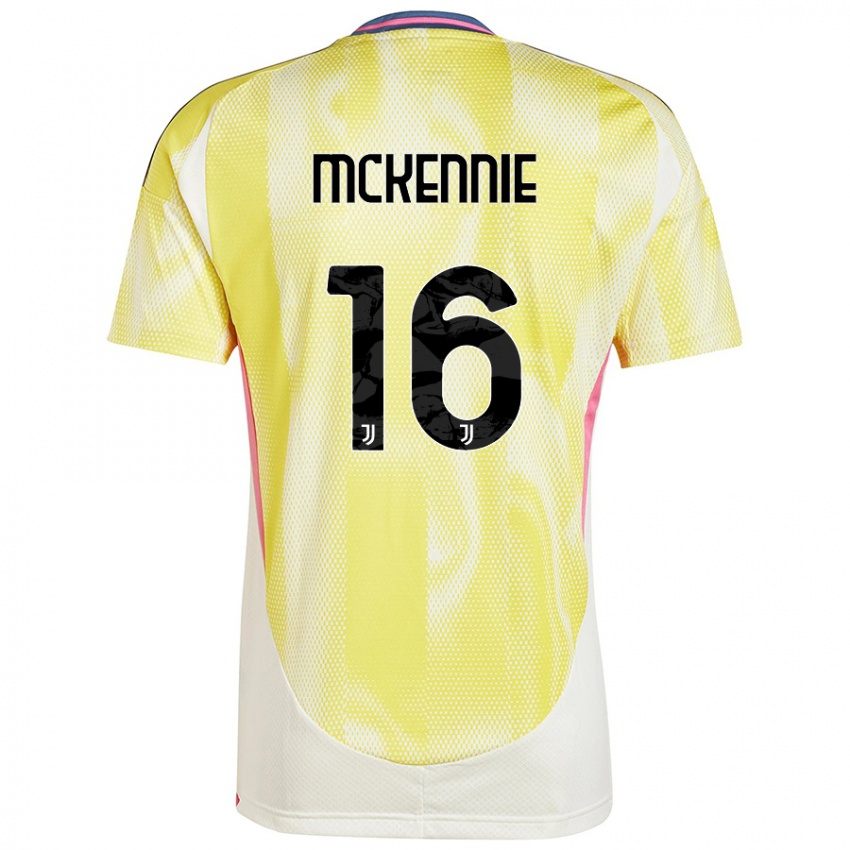 Niño Camiseta Weston Mckennie #16 Amarillo Solar 2ª Equipación 2024/25 La Camisa Argentina