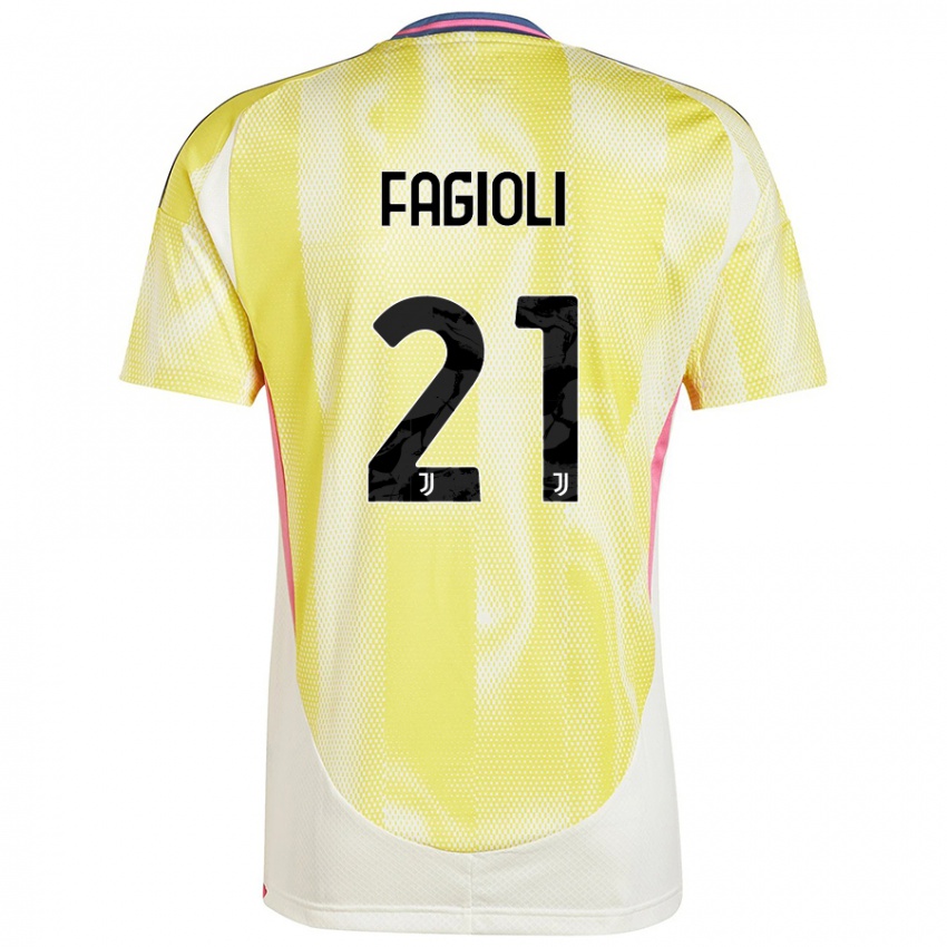 Niño Camiseta Nicolo Fagioli #21 Amarillo Solar 2ª Equipación 2024/25 La Camisa Argentina