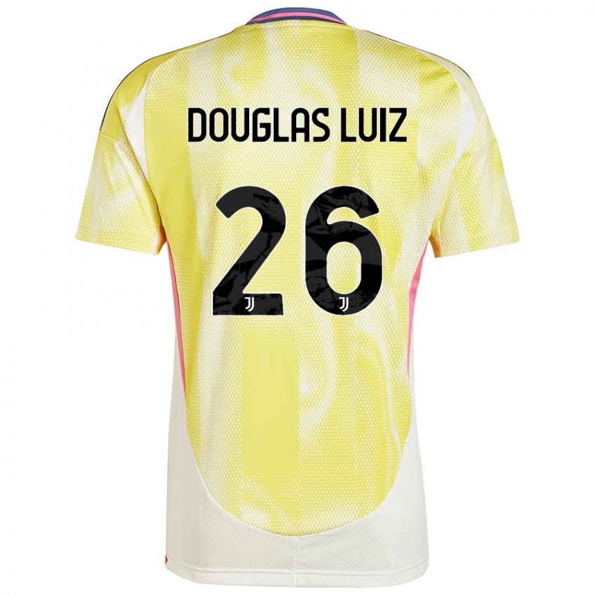 Niño Camiseta Douglas Luiz #26 Amarillo Solar 2ª Equipación 2024/25 La Camisa Argentina