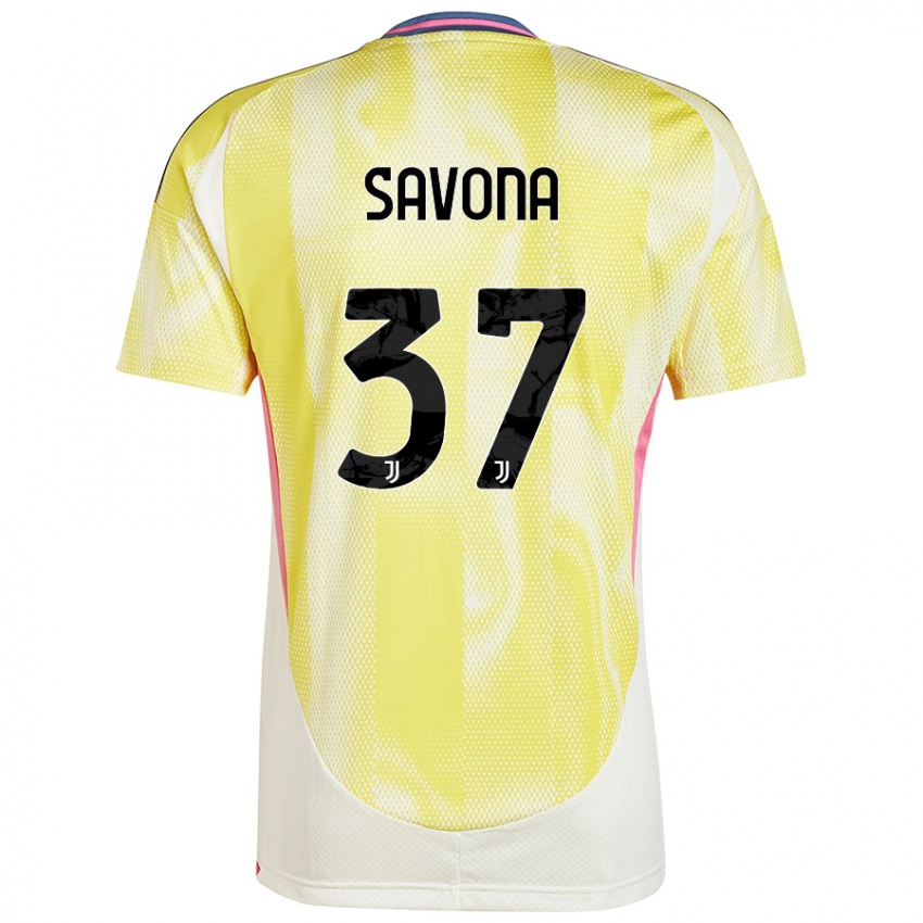 Niño Camiseta Nicolo Savona #37 Amarillo Solar 2ª Equipación 2024/25 La Camisa Argentina