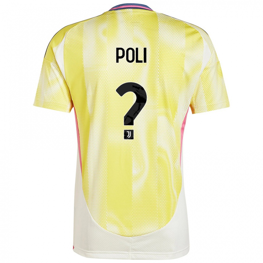 Niño Camiseta Fabrizio Poli #0 Amarillo Solar 2ª Equipación 2024/25 La Camisa Argentina