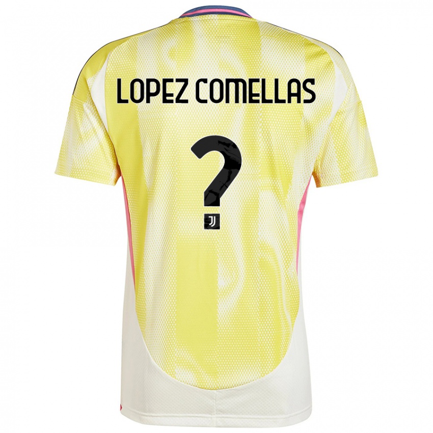 Niño Camiseta Ivan Lopez Comellas #0 Amarillo Solar 2ª Equipación 2024/25 La Camisa Argentina