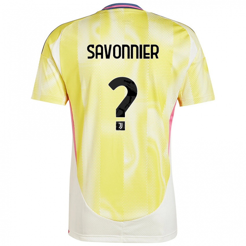 Niño Camiseta Nelson Savonnier #0 Amarillo Solar 2ª Equipación 2024/25 La Camisa Argentina