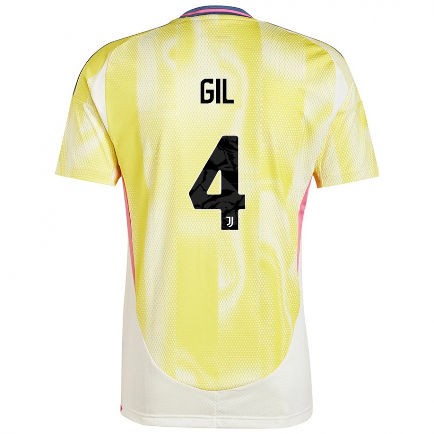 Niño Camiseta Javier Gil #4 Amarillo Solar 2ª Equipación 2024/25 La Camisa Argentina