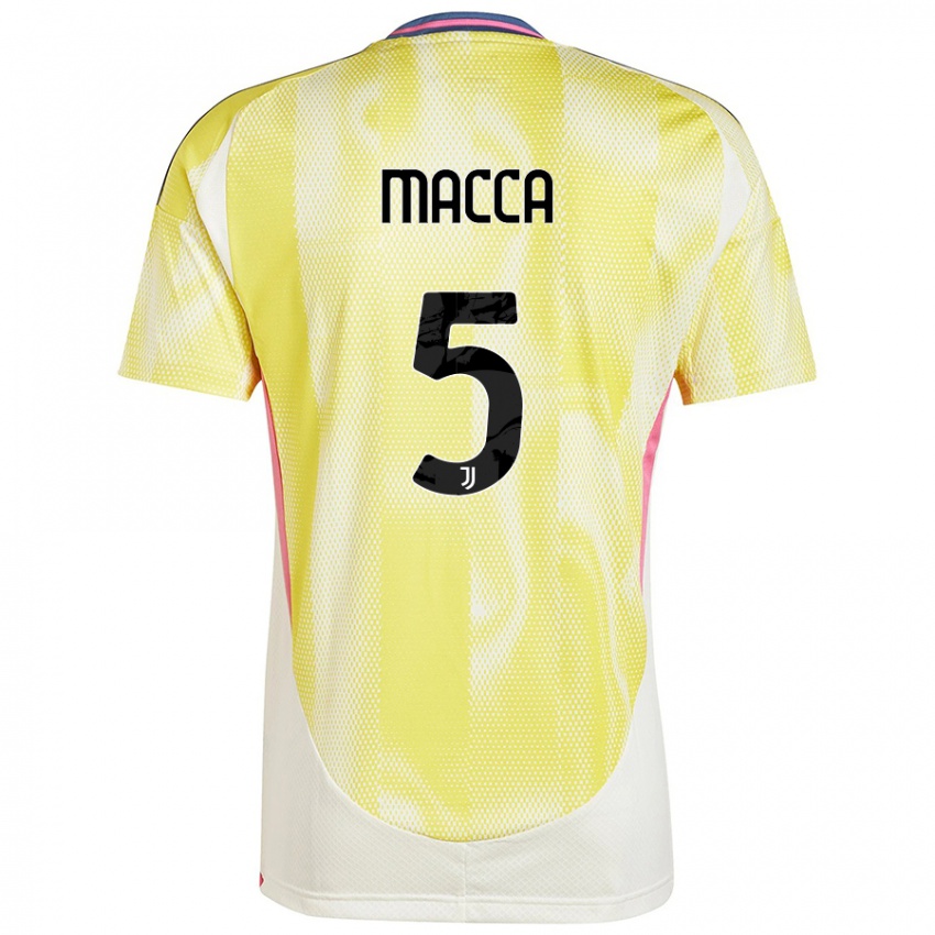 Niño Camiseta Federico Macca #5 Amarillo Solar 2ª Equipación 2024/25 La Camisa Argentina